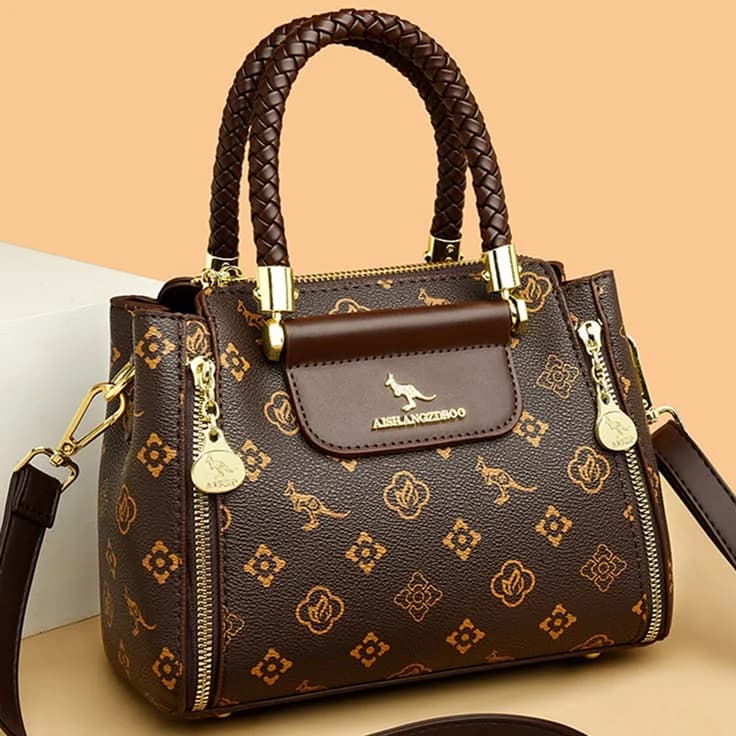Monogram Leather Top-Handle Handbag